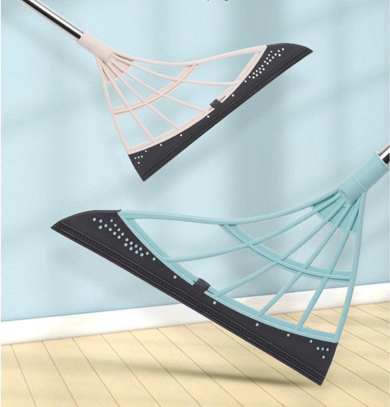 Verstellbarer CleanX Silikonmopp und magischer Besen