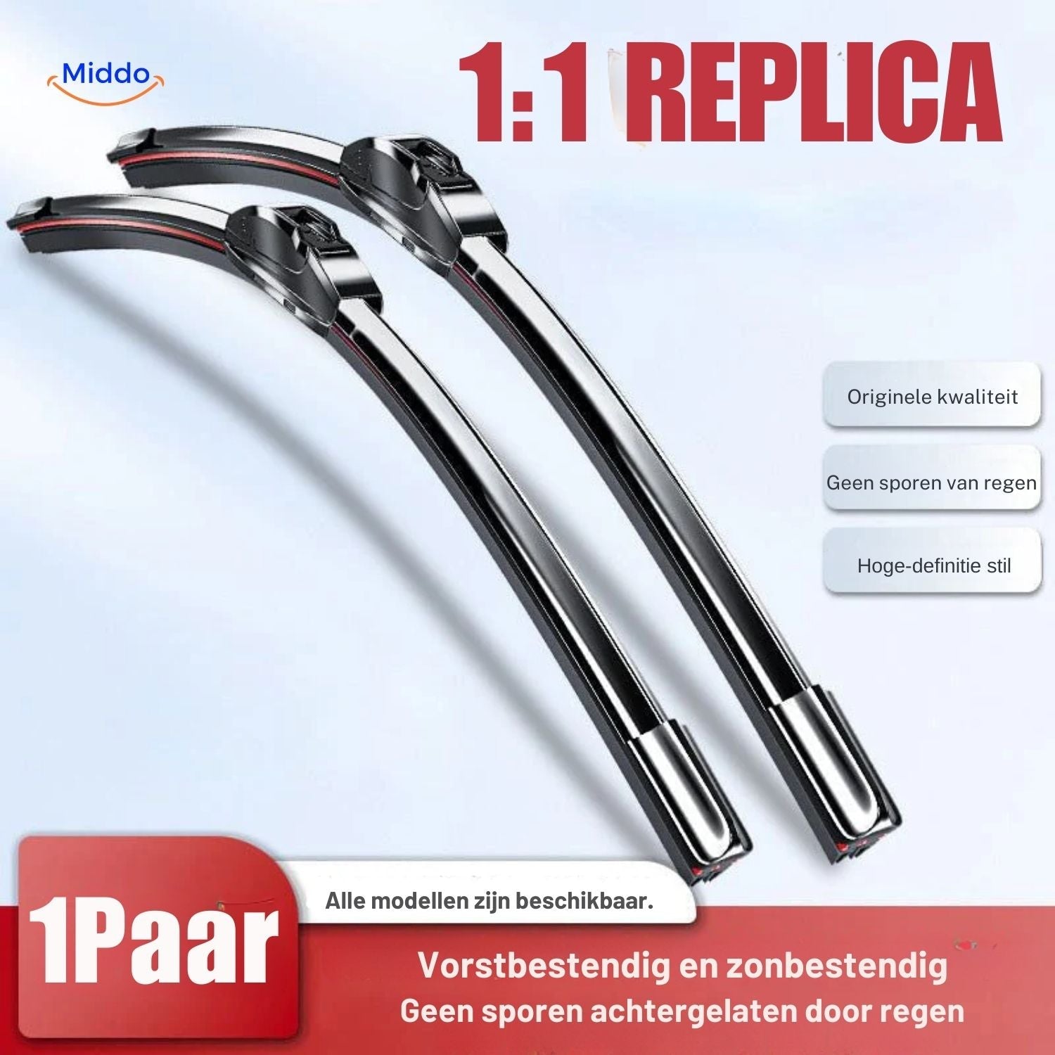 ClearGlide Wischer für Regenbeständigkeit und geräuscharmen Betrieb www.middo.de