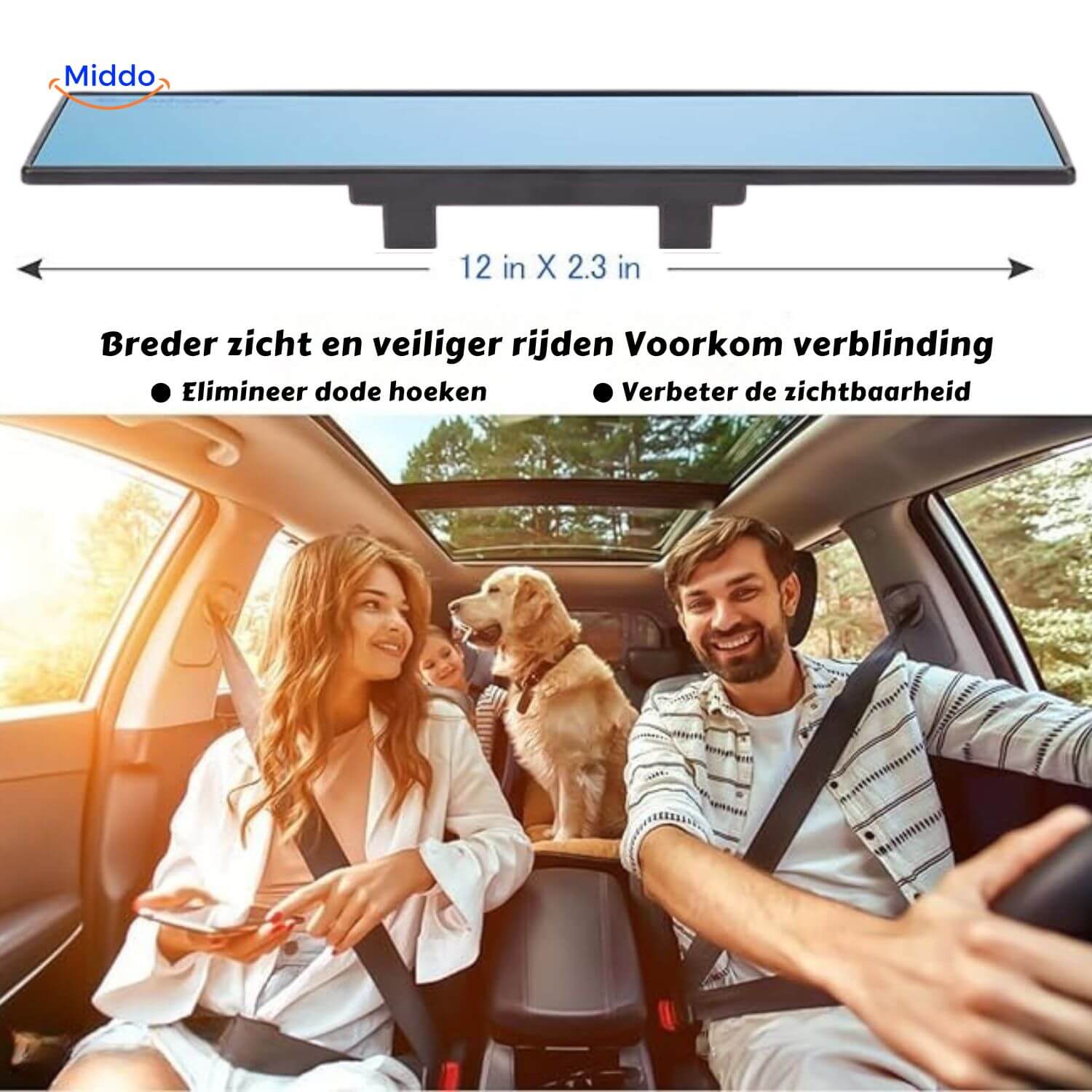 ClearView Spiegel schützt vor Blendung für sicheres Fahren www.middo.de