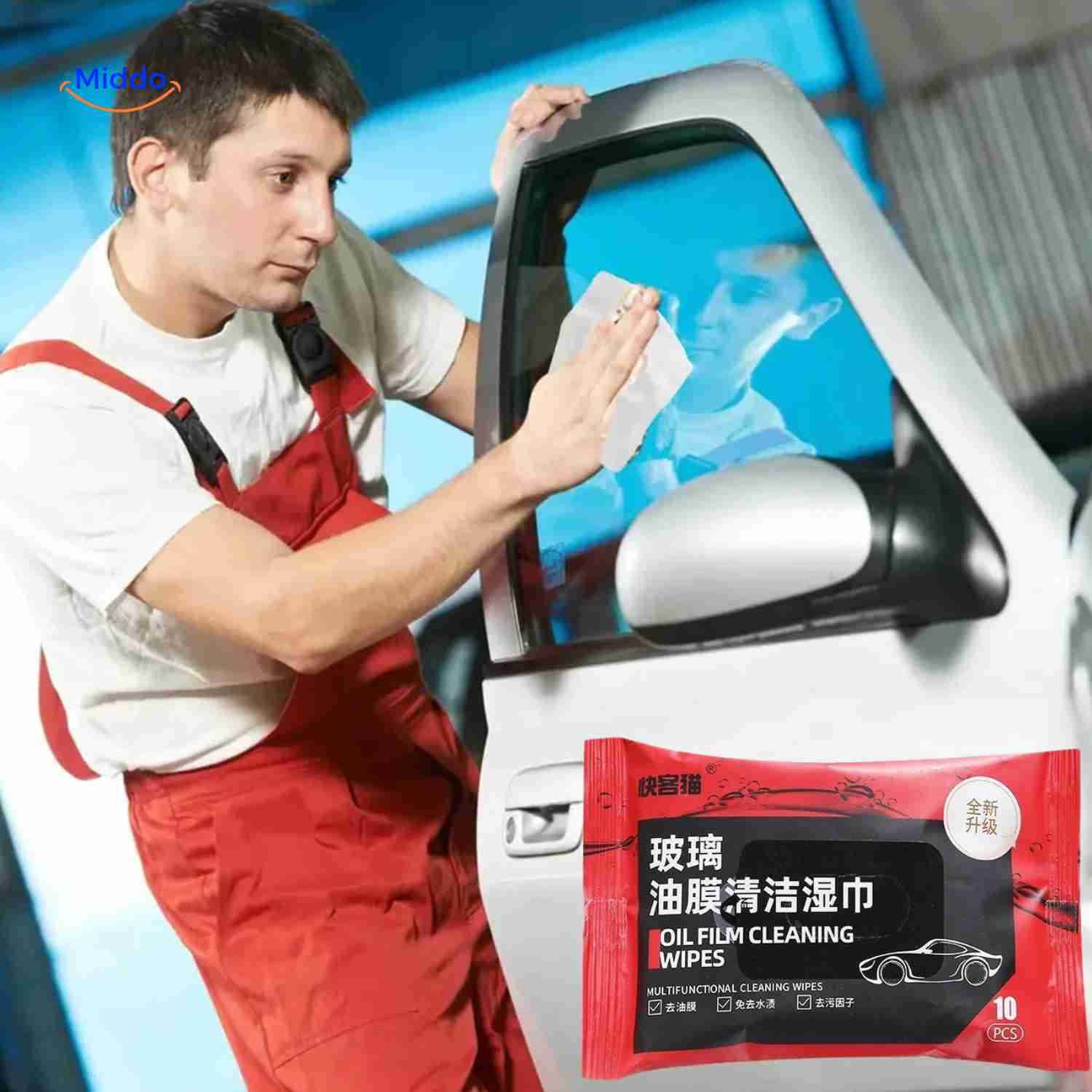 ClearView Auto Türreinigung – Fenster mit Tuch reinigen | www.middo.de