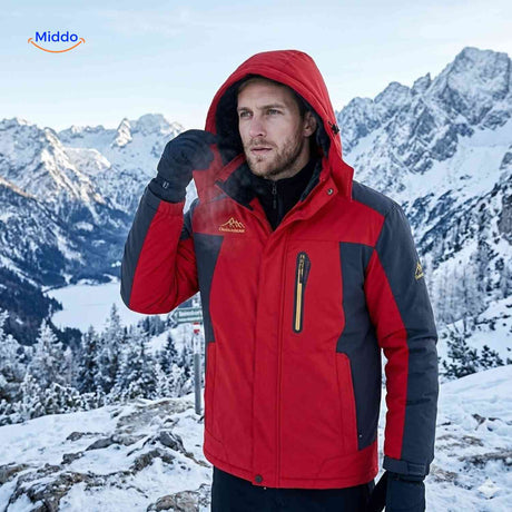 OutdoorJackets Winterjacke mit Kapuze beim Bergwandern