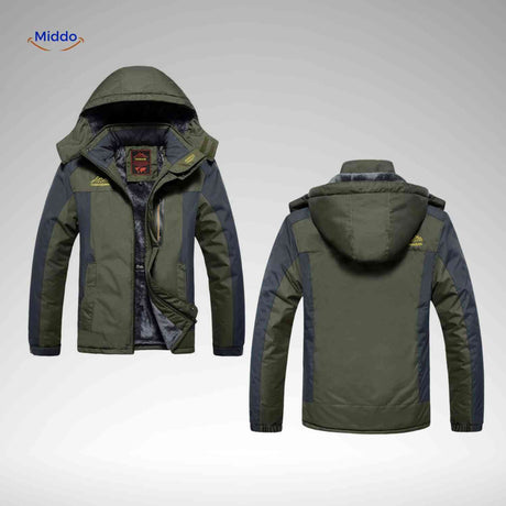 OutdoorJackets wasserdichte Winterjacke mit Kapuzendetail