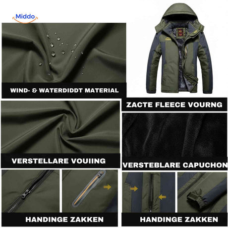 OutdoorJackets wind- und wasserdichtes Material mit Fleecefutter