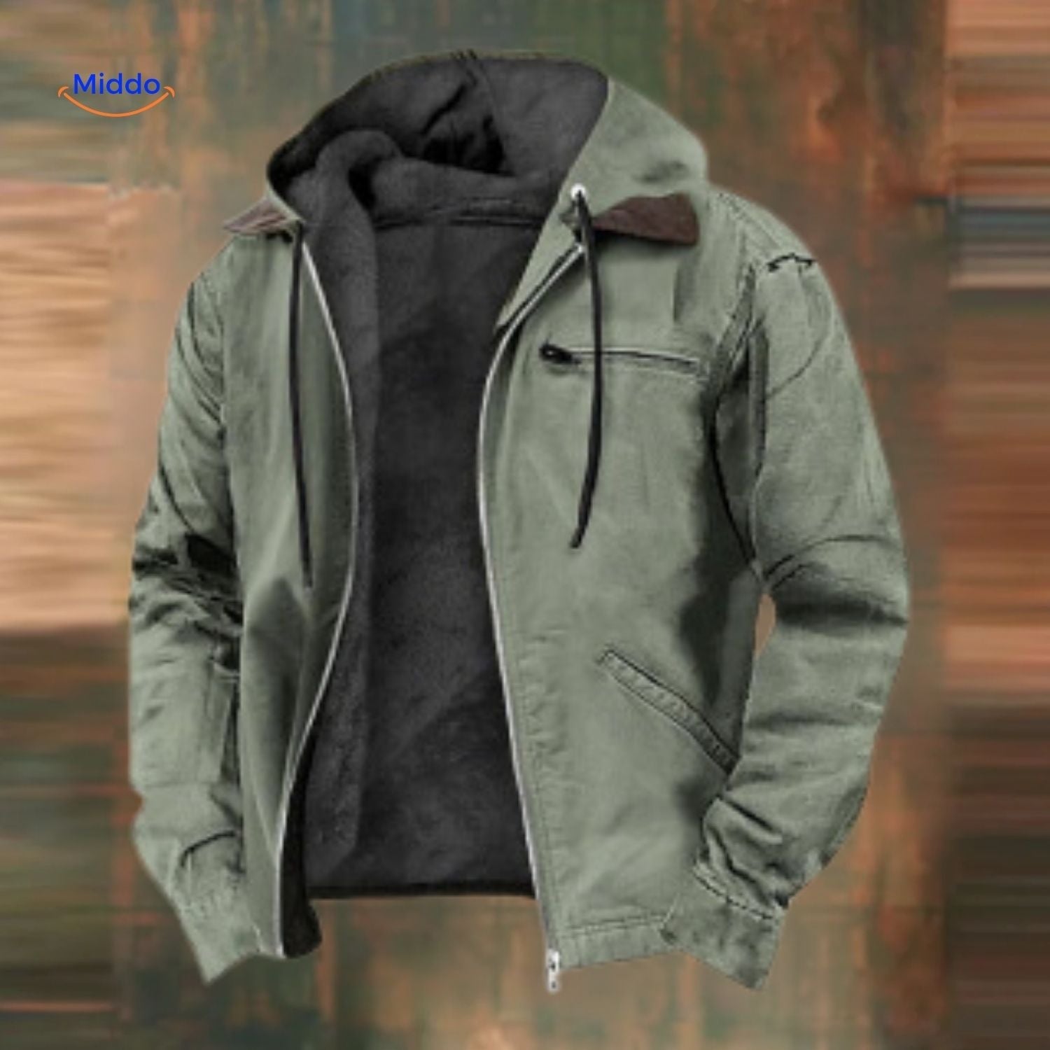 ColorFusion Hoodie braun mit Kapuzenfutter www.middo.nl