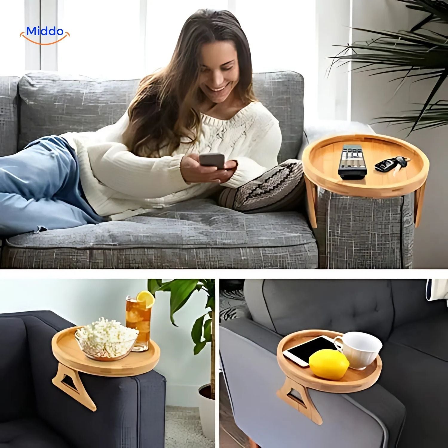 ComfyGrip Sofatisch mit multifunktionalem Einsatz für Verbraucher www.middo.nl