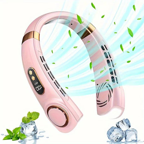 Kompakter, tragbarer Nackenventilator 2.0 PRO in Rosa, perfekt für den täglichen Gebrauch