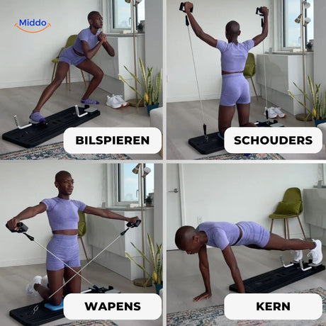 CoreFlex Fitnessboard Kraft- und Core-Übungen mit Anleitungen