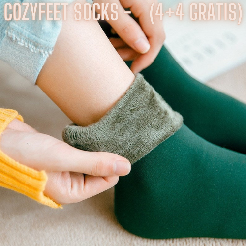 Grüne CozyFeetSocks Veloursocken für den Winter