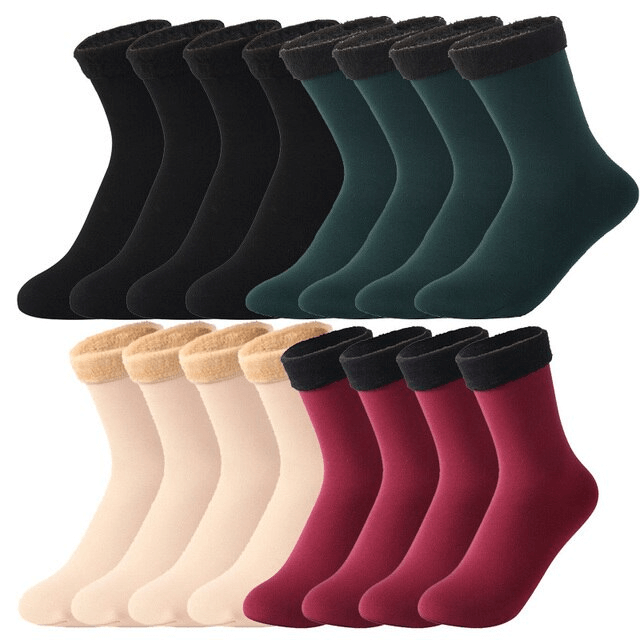 CozyFeetSocks Winter-Set aus Samtsocken in mehreren Farben