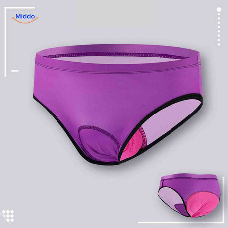 Cyclira Damen-Fahrradhose mit Gel-Pad in Lila – www.middo.de