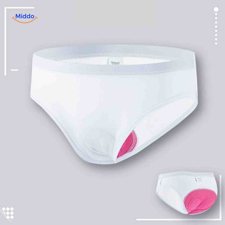 Cyclira Fahrradhose für Damen – weiße Radhose mit Gel-Pad www.middo.de