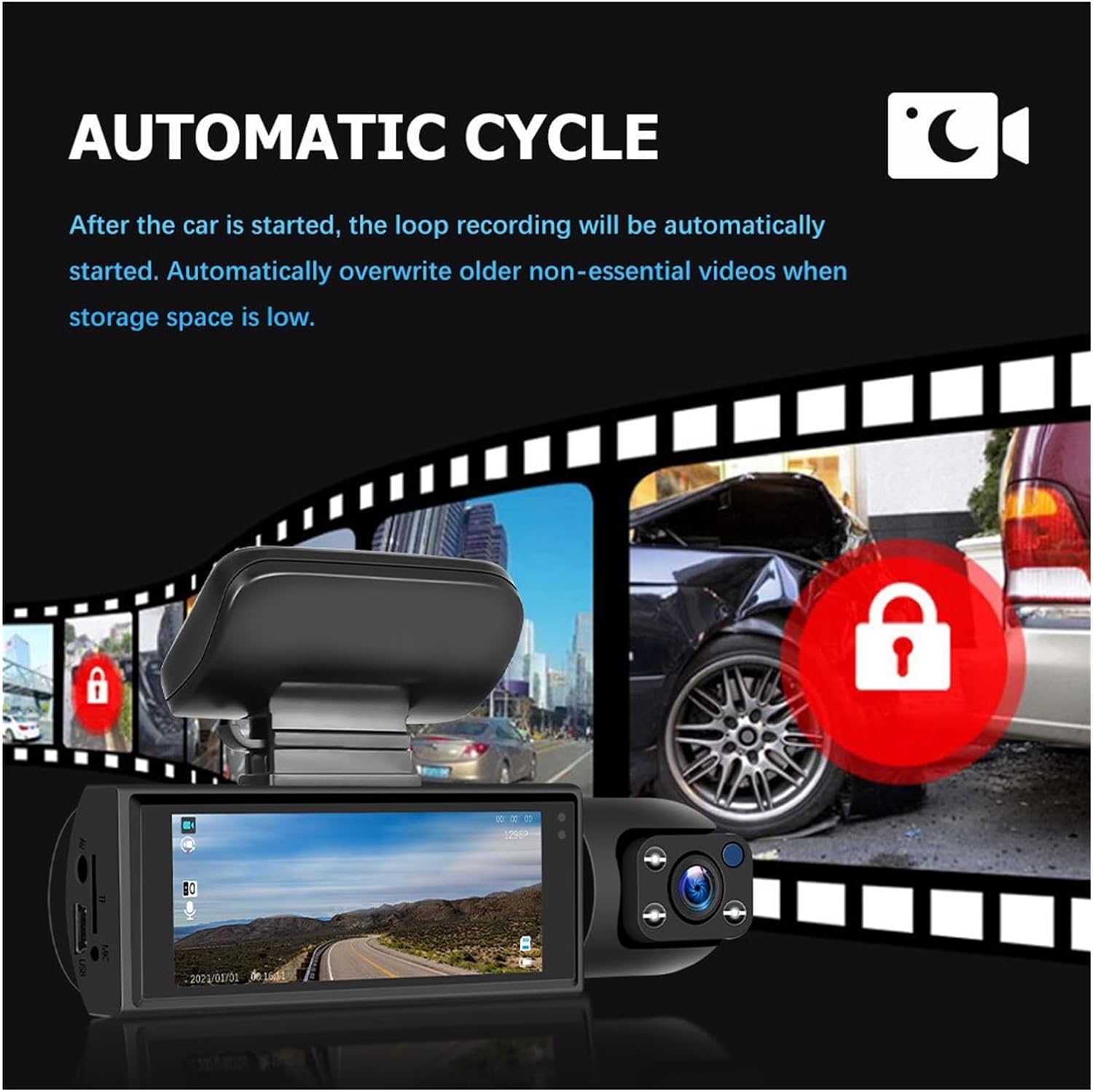 Dashcam Pro automatische Zyklusaufnahme