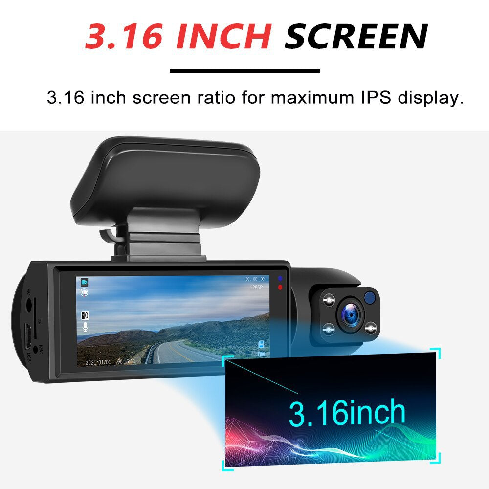 Dashcam Pro 3,16 Zoll Bildschirm