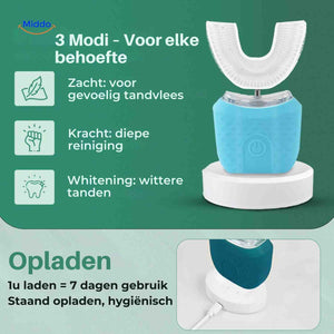Dentora Zahnbürste mit 3 Modi für tiefere Reinigung und weißere Zähne – www.middo.de