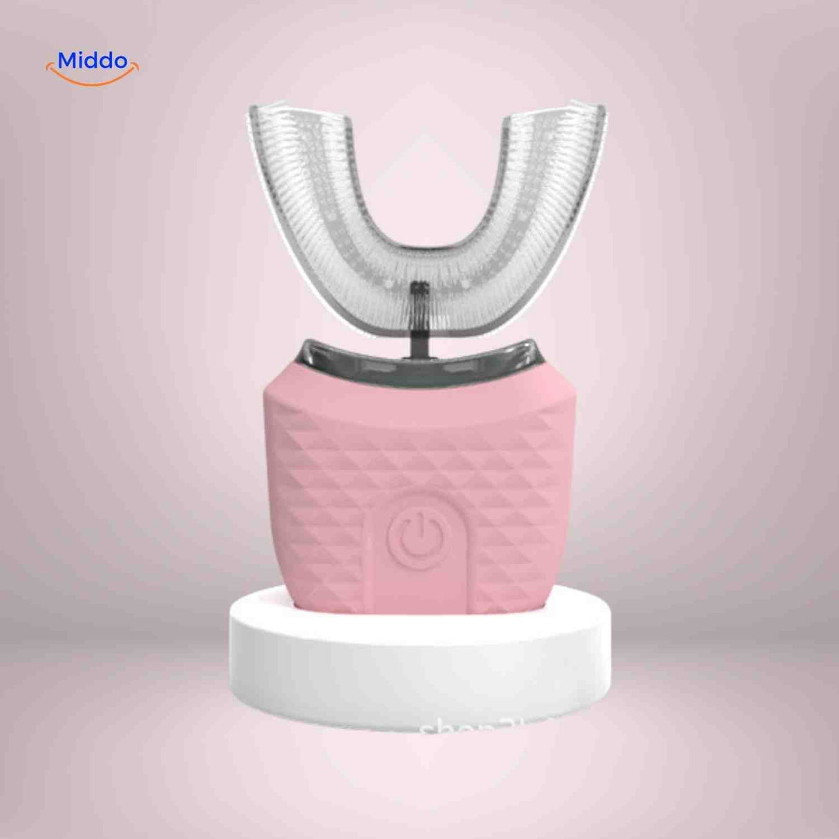 Dentora Automatische elektrische U-förmige Zahnbürste in Rosa – www.middo.de