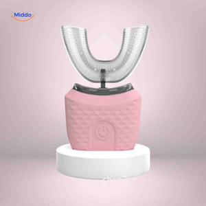 Dentora Automatische elektrische U-förmige Zahnbürste in Rosa – www.middo.de