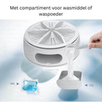 EasyWash Mini-Waschmaschine mit Fach für Waschmittel.