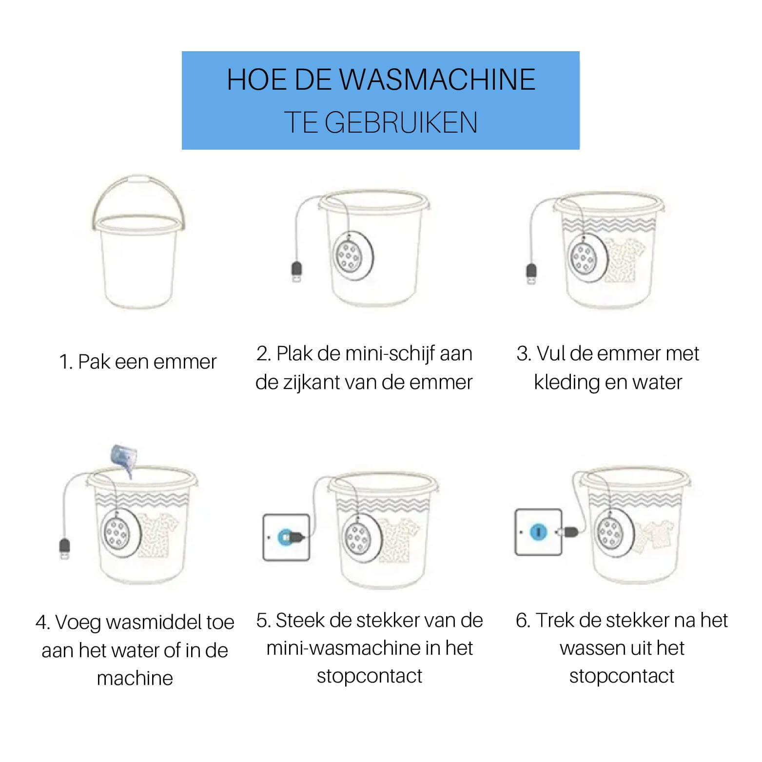 Gebrauchsanweisung für die EasyWash Mini-Waschmaschine.