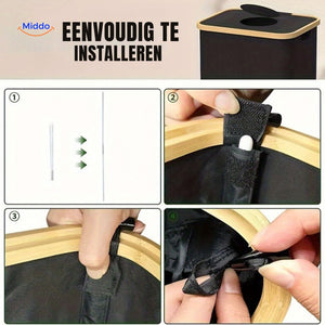 EcoBin Küchenorganizer einfache Installation mit Klettverschluss