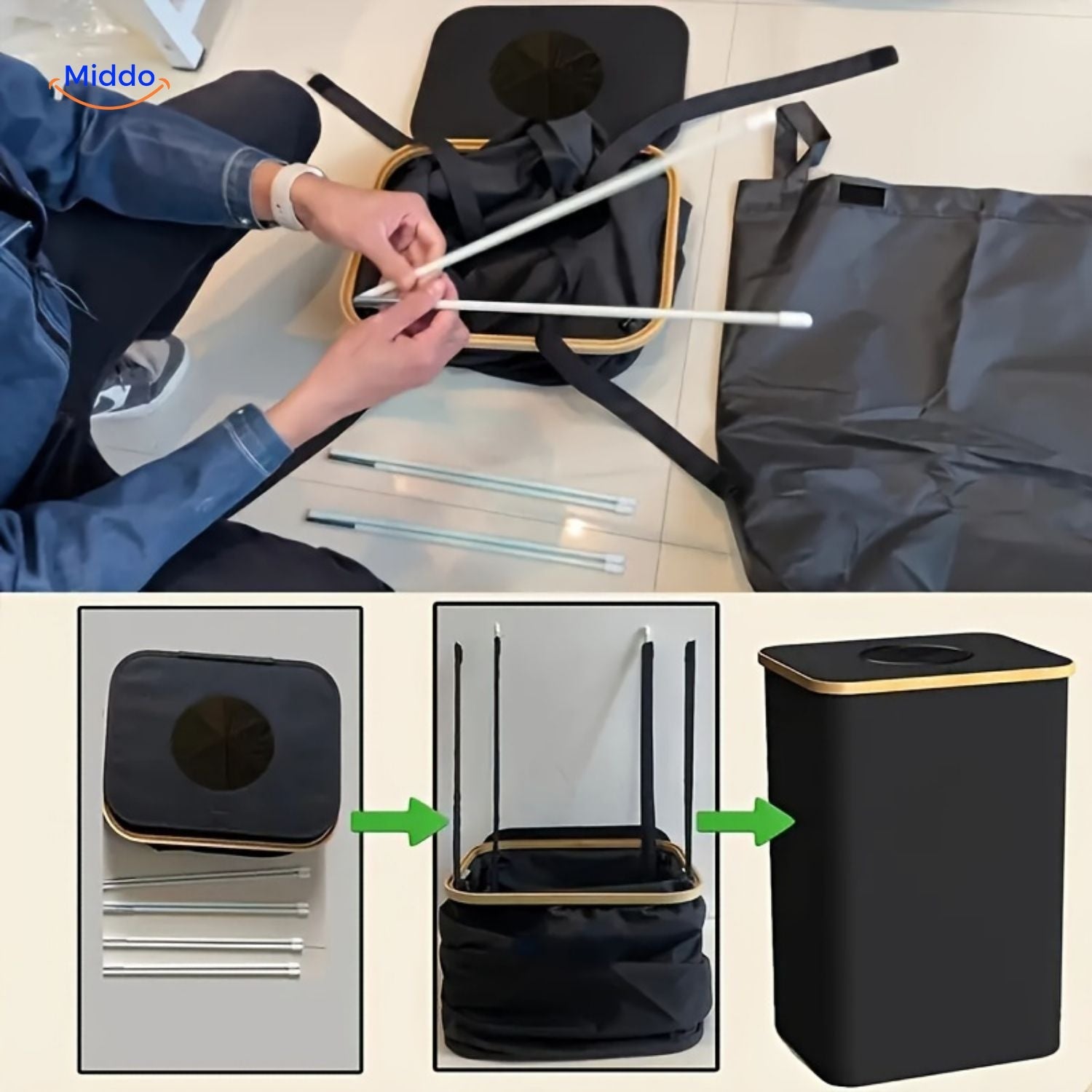 EcoBin Küchenorganisator, einfach mit Stützen zu montieren.