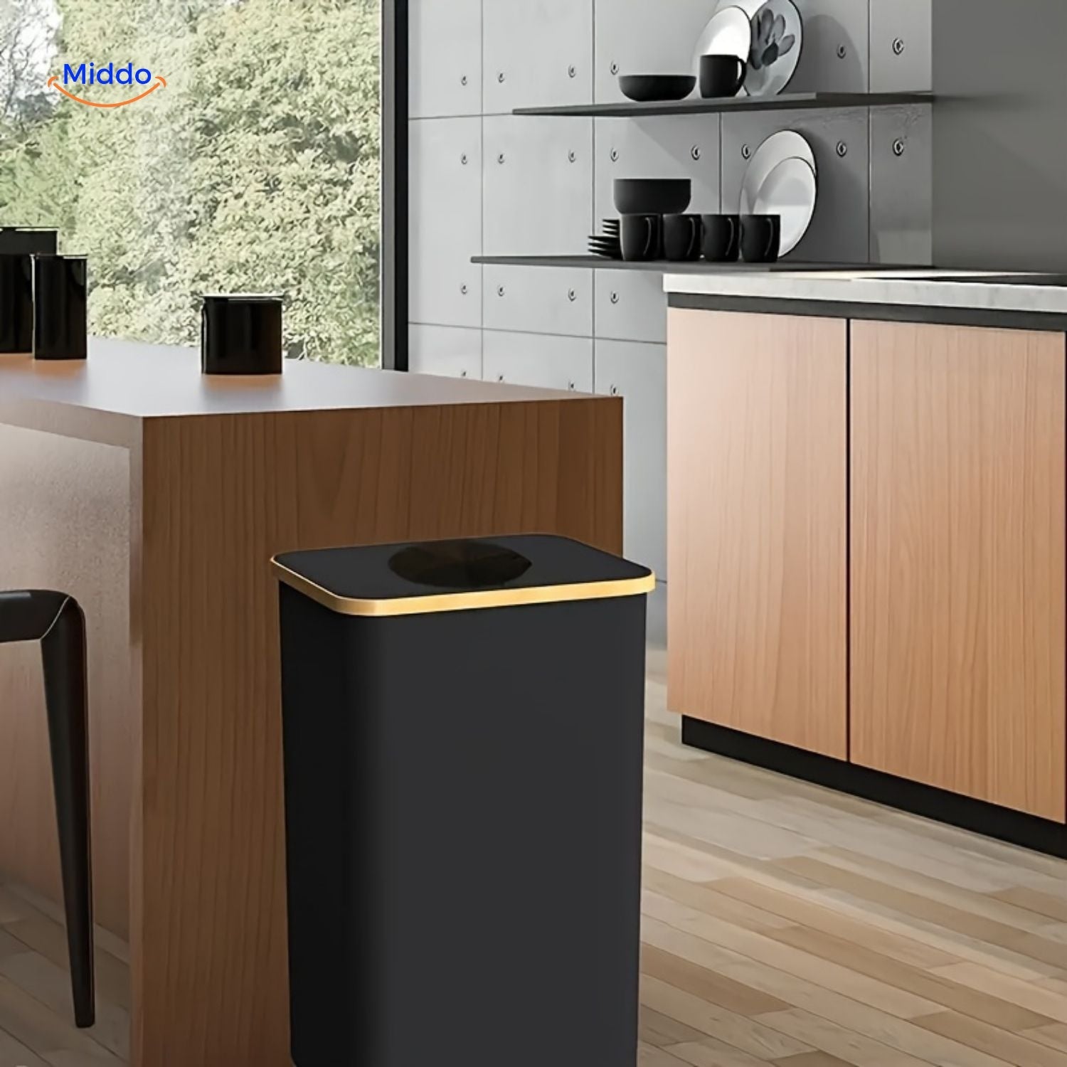 EcoBin Küchenorganizer stilvoll im modernen Interieur www.middo.nl