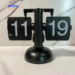 Elegante Retro Flip Vintage Uhr Quartz Uhrwerk Vollständig Schwarz Farbe www.middo.nl