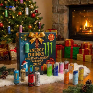 Energibox Adventskalender Energy Drinks am Weihnachtsbaum