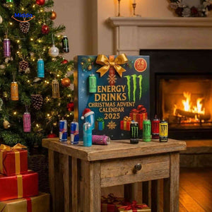 Energibox Adventkalender Energy Drinks Adventskalender auf dem Tisch