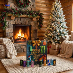 Energibox Adventkalender energy drinks Adventskalender rustikale Weihnachtsstimmung