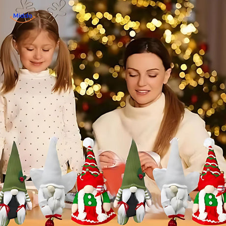 FestiveFrights Plüsch Kalender Familie Gemütlichkeit mit Weihnachten Gnomen Dekoration