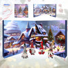 Festliche Schrecken Plüsch Kalender Miniaturhäuschen und Wintergnomen Adventskalender www.middo.nl