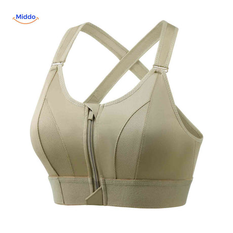 Fitura Sport-BH mit komfortablem Reißverschluss für Damen - www.middo.de