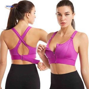 Fitura Sport-BH in Lila für Damen mit Reißverschluss | www.middo.de