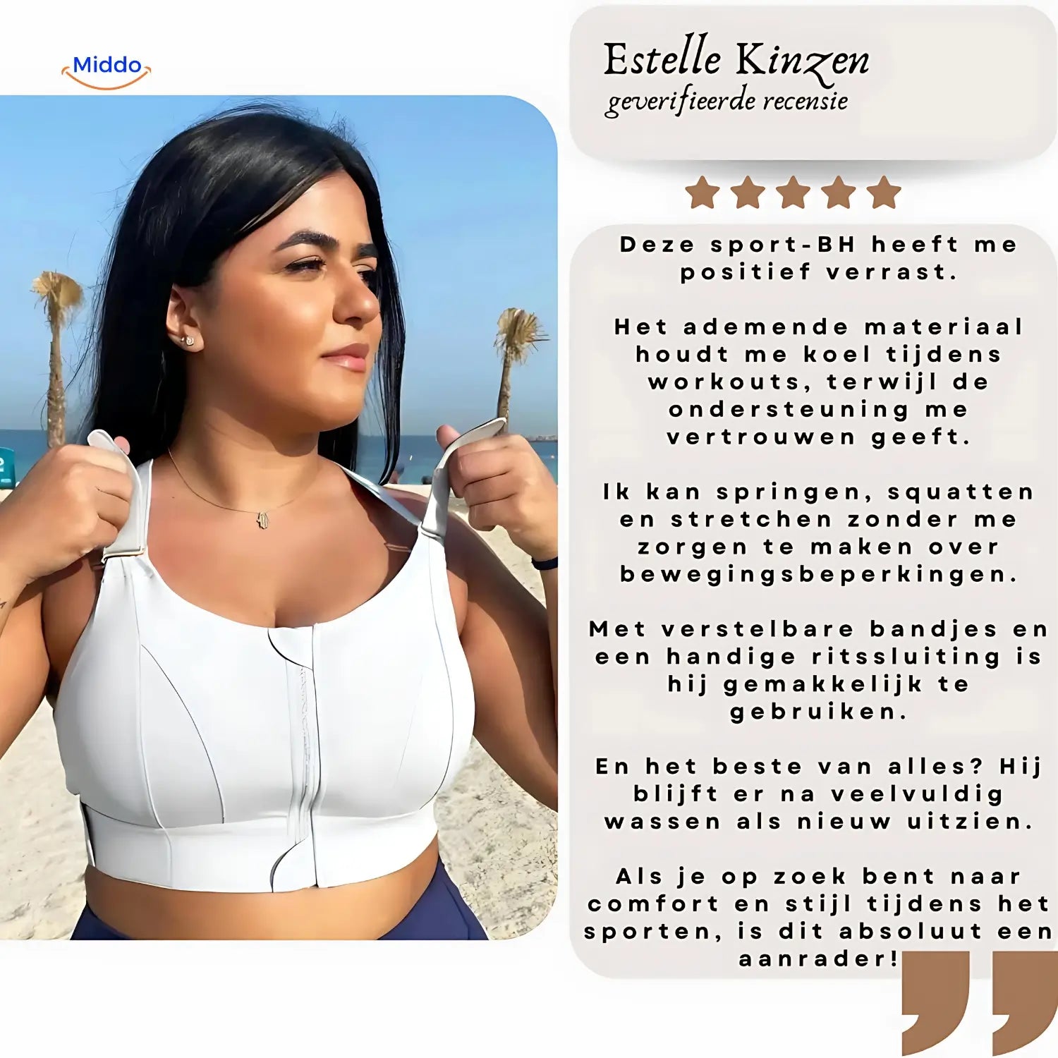 Verifizierte Bewertung von Estelle zum Sport-BH