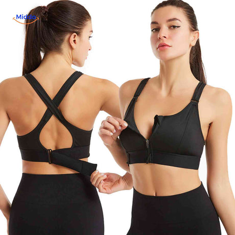 Fitura Sport-BH mit Reißverschluss vorne – Fitness Sport-BH | www.middo.de