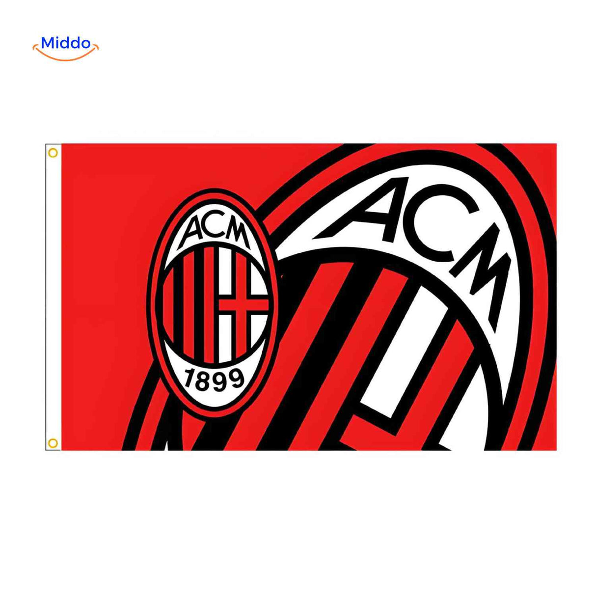 Flagora Flaggen ac milan club Emblem Flagge www.middo.de