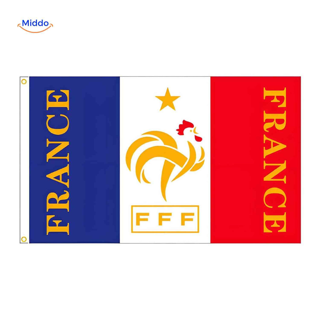 Flagora Flaggen Frankreich Flagge fff Logo Fußball www.middo.de