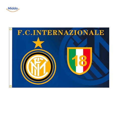 Flagora Flaggen inter milaan Flagge KlubLogo Italien www.middo.de