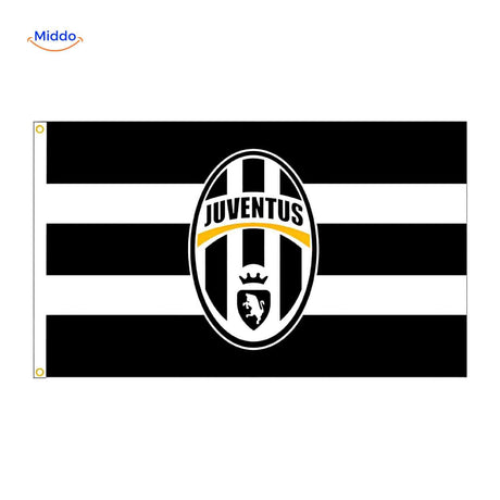 Flagora Flaggen juventus schwarz weiß Streifen Flagge www.middo.de