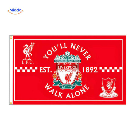 Flagora Flaggen liverpool Flagge youll never walk alone Fans www.middo.de