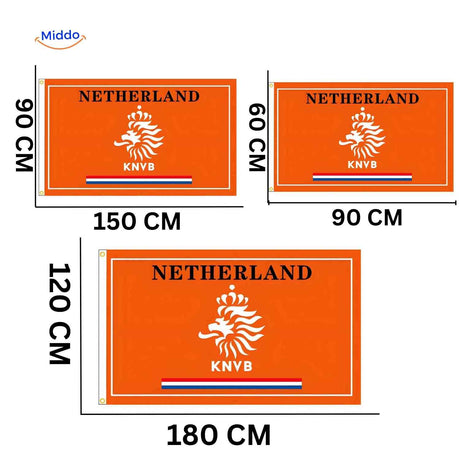 Flagora Flaggen Niederlande knvb Fußballflagge mehrere Größen www.middo.de