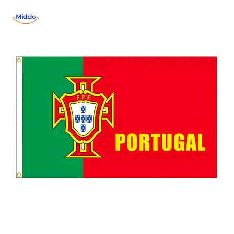 Flagora Flaggen Portugal Flagge Fußballverband Logo www.middo.de