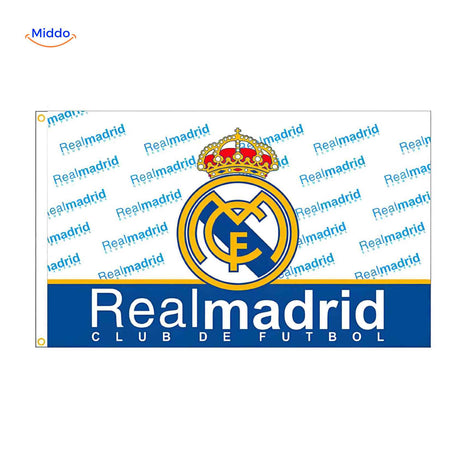 Flagora Flaggen real madrid club Flagge Logo Fußball Fans www.middo.de