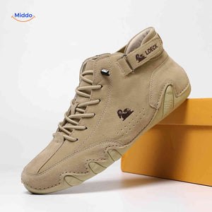 Flexura Schuhe beige Leder Herren Sneakers casual – www.middo.de