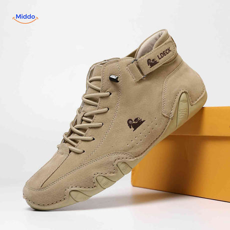 Flexura Schuhe beige Leder Herren Sneakers casual – www.middo.de