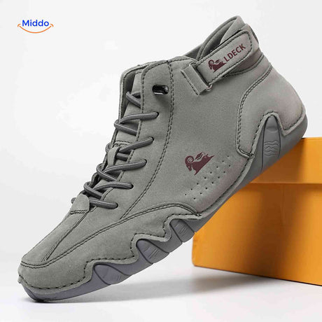 Flexura Schuhe grau Leder Herren Sneaker modern www.middo.de