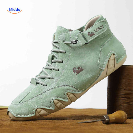 Flexura Schuhe – grüne Leder Sneaker für Herren – komfortabel – www.middo.de