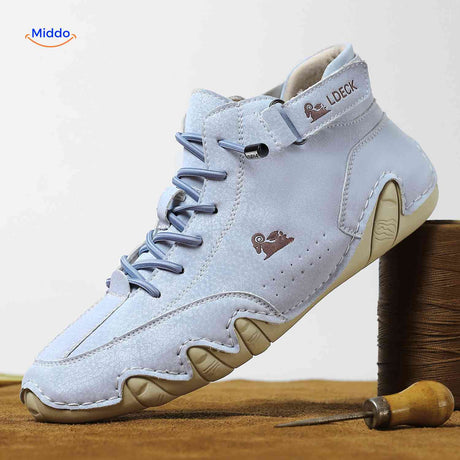 Flexura Schuhe in Lichtblau – bequeme Leder Sneakers für Herren | www.middo.de