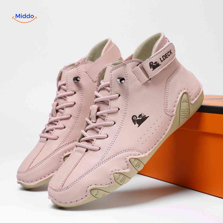 Flexura Schuhe - Trendige rosa Leder Sneaker für Herren - www.middo.de