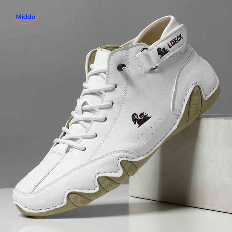 Flexura Schuhe - Weiße Herren Sneaker aus Leder, stilvoll bei www.middo.de